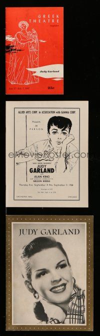 2a046 LOT OF 3 JUDY GARLAND PROGRAMS '50s filled with info & images from her live performances!