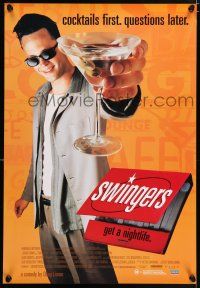 2b055 SWINGERS Aust 1sh '96 partying Vince Vaughn with giant martini, directed by Doug Liman!