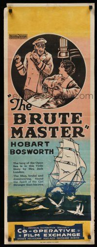 2b049 BRUTE MASTER long Aust daybill '20 Roy Marshall, Hobart Bosworth in title role, Nilsson!