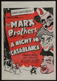 2b048 NIGHT IN CASABLANCA New Zealand poster R1960s The Marx Brothers, Groucho, Chico & Harpo!
