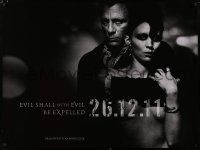 2b613 GIRL WITH THE DRAGON TATTOO teaser DS British quad '11 Craig, Rooney Mara in title role!