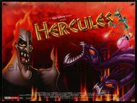 2b617 HERCULES DS British quad '97 Walt Disney Ancient Greece fantasy cartoon, villains!