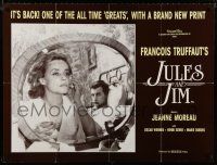 2b628 JULES & JIM British quad R90s Francois Truffaut's Jules et Jim, sexy Jeanne Moreau!