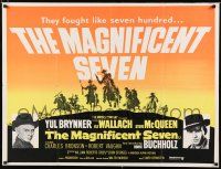 2b640 MAGNIFICENT SEVEN British quad R70s cool different art of the top cast on horses!