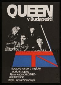 2b162 QUEEN LIVE IN BUDAPEST Czech 11x16 '87 image of Freddie Mercury & the band by Pavel Jasansky