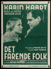 2b215 DIE BLONDE CHRISTL Danish '37 cool image of pretty Karin Hardt, Rolf von Goth!
