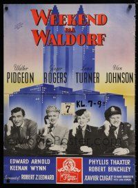 2b238 WEEK-END AT THE WALDORF Danish '48 Ginger Rogers, Lana Turner, Walter Pidgeon, Van Johnson