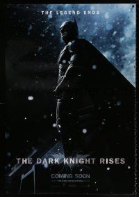 2b567 DARK KNIGHT RISES teaser English 1sh '12 Christian Bale as Batman, the legend ends!