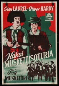 2b033 DEVIL'S BROTHER Finnish '33 Hal Roach, different Engel art of Laurel & Hardy!
