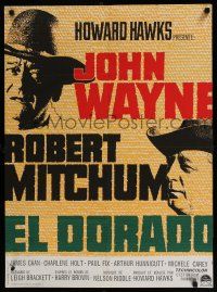 2b471 EL DORADO French 23x31 '66 John Wayne, Robert Mitchum, Howard Hawks, big one with the big two!