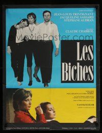 2b490 LES BICHES French 23x29 '79 Claude Chabrol directed, Trintignant, Jacqueline Sassard!