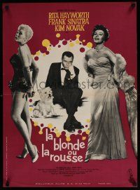 2b502 PAL JOEY French 22x30 '58 different image of Frank Sinatra, sexy Rita Hayworth & Novak!