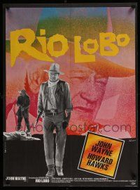 2b507 RIO LOBO French 23x31 '71 Howard Hawks, Give 'em Hell, John Wayne, Rene Ferracci design!