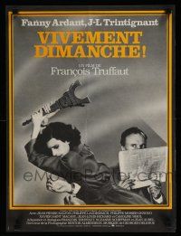 2b525 CONFIDENTIALLY YOURS French 16x21 '83 Francois Truffaut's Vivement Dimanche, Trintignant