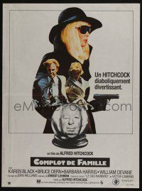 2b530 FAMILY PLOT French 16x21 '76 the mind of devious Alfred Hitchcock, Karen Black, Bruce Dern!