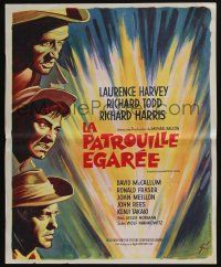 2b538 JUNGLE FIGHTERS French 18x22 '60 Boris Grinsson art of Laurence Harvey, Todd and Harris!