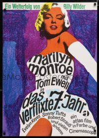 2b199 SEVEN YEAR ITCH German R66 Billy Wilder, great different sexy art of Marilyn Monroe!