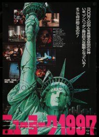 2b408 ESCAPE FROM NEW YORK Japanese '81 John Carpenter, cool images and Statue of Liberty!