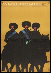 2b711 CHREZVYCHAINYY KOMISSAR Polish 23x33 '70 cool art of soldiers on horseback!