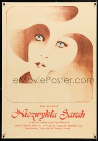 2b729 INCREDIBLE SARAH Polish 23x33 '78 Danka art of Glenda Jackson as actress Sarah Bernhardt!