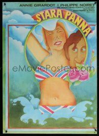 2b755 OLD MAID Polish 23x32 '72 La Vieille fille, great different art by Maria 