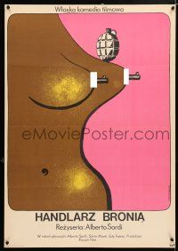 2b788 WHILE THERE'S WAR THERE'S HOPE Polish 23x33 '75 wacky Neugebauer artwork of nipple guns!
