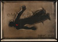 2b303 HAVE MERCY & FORGIVE Russian 24x34 '89 cool Shpaniko artwork of bloodied dead body!