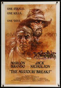 2b015 MISSOURI BREAKS South African '76 art of Marlon Brando & Jack Nicholson by Bob Peak!