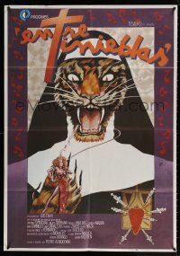 2b250 DARK HABITS Spanish '83 Pedro Almodovar's Entre Tinieblas, wild tiger nun art by Zulueta!
