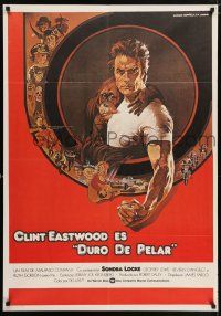 2b255 EVERY WHICH WAY BUT LOOSE Spanish '79 Bob Peak art of Clint Eastwood & Clyde the orangutan!