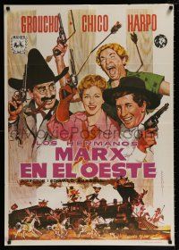 2b257 GO WEST Spanish R72 Alvaro art of cowboys Groucho, Chico & Harpo Marx in action!
