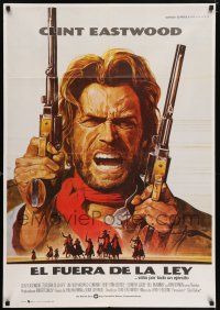 2b271 OUTLAW JOSEY WALES Spanish '76 Clint Eastwood is an army of one, Roy Anderson art!