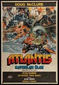 2b379 WARLORDS OF ATLANTIS Turkish '78 really cool fantasy artwork with monsters!