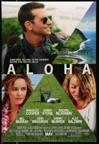 2c033 ALOHA advance DS 1sh '15 Bradley Cooper, Emma Stone, Rachel McAdams, Alec Baldwin!