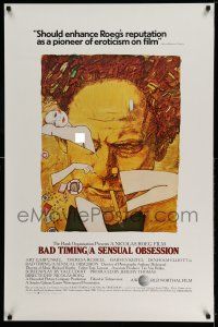 2c070 BAD TIMING int'l 1sh '80 Nicholas Roeg, A Sensual Obsession, Art Garfunkel & Theresa Russell!