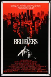 2c101 BELIEVERS 1sh '87 Martin Sheen, Robert Loggia, nothing can stop them, cool image of skyline!