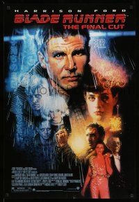 2c117 BLADE RUNNER DS 1sh R07 Ridley Scott sci-fi classic, art of Harrison Ford by Drew Struzan!