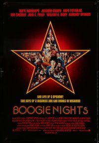 2c122 BOOGIE NIGHTS 1sh '97 Burt Reynolds, Julianne Moore, Wahlberg as Dirk Diggler!