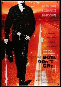 2c131 BOYS DON'T CRY DS 1sh '99 Hilary Swank, true story about finding the courage to be yourself!