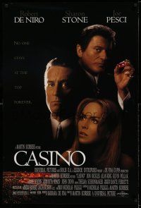 2c143 CASINO 1sh '95 Martin Scorsese, Robert De Niro & Sharon Stone, Joe Pesci, cast image!