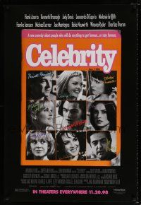 2c151 CELEBRITY advance 1sh '98 Woody Allen, Hank Azaria, Charlize Theron, Leonardo DiCaprio