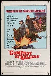 2c175 COMPANY OF KILLERS 1sh '70 Van Johnson, Ray Milland, Assassins for Hire!