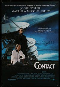 2c179 CONTACT 1sh '97 Zemeckis, Jodie Foster & Matthew McConaughey get a message from deep space!