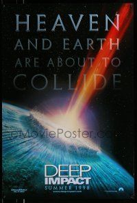 2c203 DEEP IMPACT teaser DS 1sh '98 Robert Duvall, Tea Leoni, Heaven and Earth are about to collide
