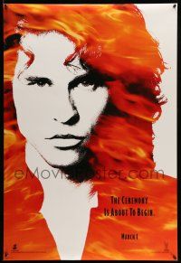 2c217 DOORS teaser DS 1sh '90 cool image of Val Kilmer as Jim Morrison, directed by Oliver Stone!