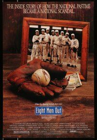 2c233 EIGHT MEN OUT 1sh '88 John Sayles, John Cusack, Chicago Black Sox, baseball!