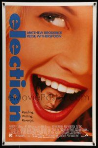 2c234 ELECTION DS 1sh '99 wild image of Matthew Broderick in Reese Witherspoon's mouth!