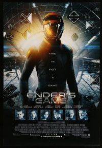 2c239 ENDER'S GAME advance DS 1sh '13 sci-fi, Harrison Ford, Ben Kingsley, this is not a game!