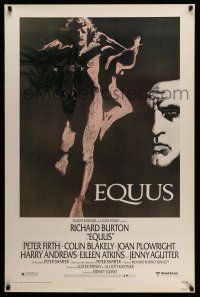 2c242 EQUUS 1sh '77 Richard Burton, Peter Firth, a crime of passion!