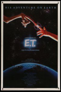 2c226 E.T. THE EXTRA TERRESTRIAL 1sh '82 Drew Barrymore, Steven Spielberg, Alvin art!